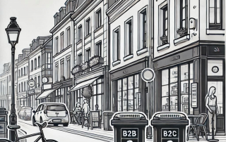 B2B und B2C Tonnen Mülltonnen transportdienst