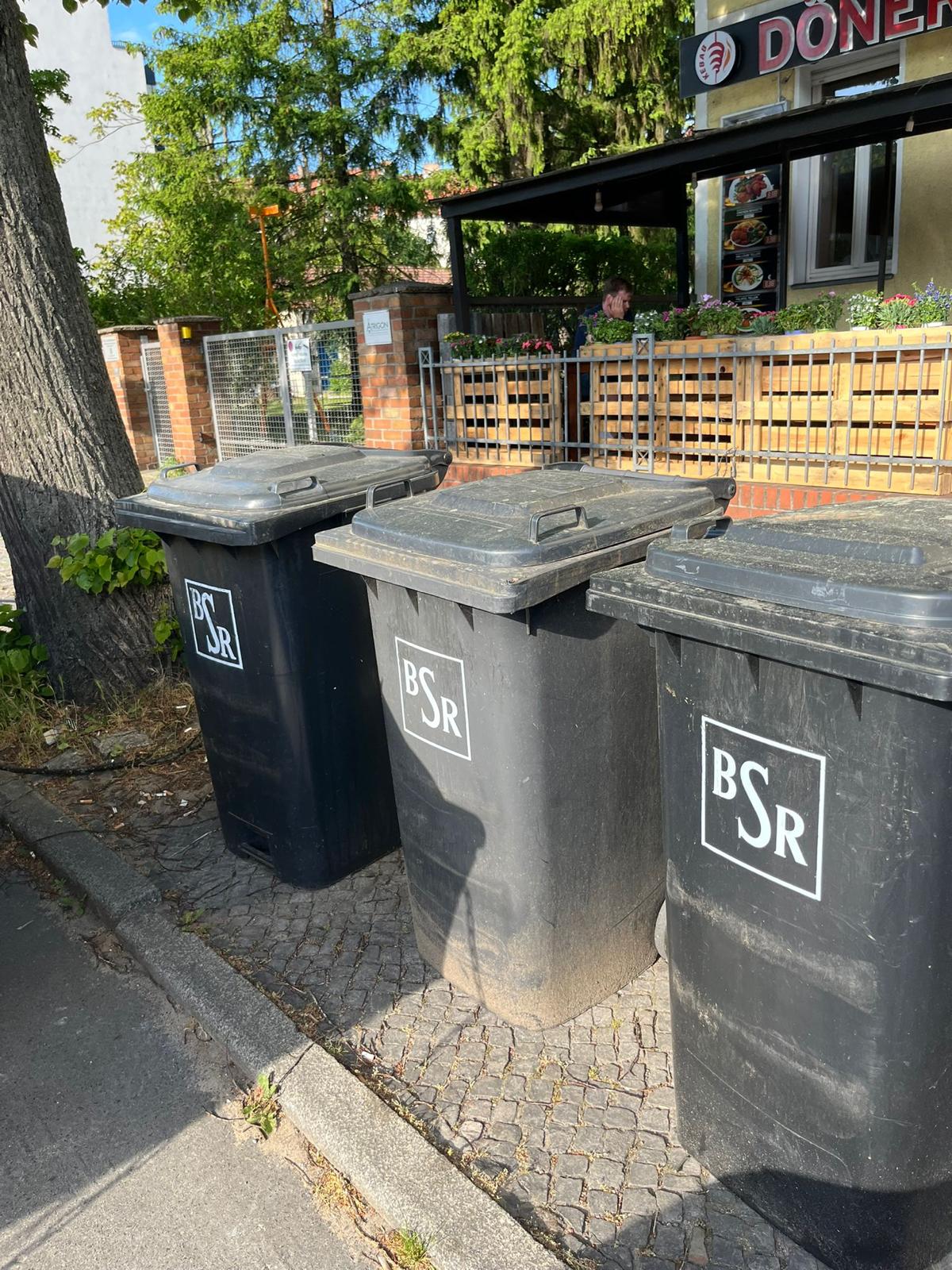 Mülltonnen an der Strasse Tonnenservice